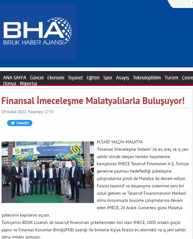 Finansal İmeceleşme Malatyalılarla Buluşuyor!